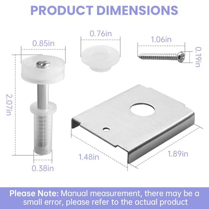 N 7192 Bi-fold Door Repair Bracket and N 7266 Bi-Fold Door Top Pivot and Guide Wheel, Bifold Closet Door Hardware Repair Part, Top or Bottom Mount
