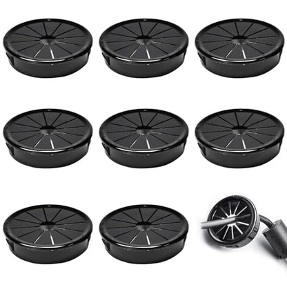 8 Pcs Cable Grommet, Snap Bushing 1-3/4" (45 mm) Mounting Diameter, Flexible Petal-Shaped Buckle Round Nylon Desk Grommet for Wires Through Countertop Cord Organizer and Protection, Black - style: 1-3/4" -RSB 8PCS