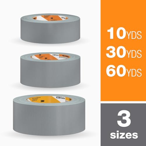 3M Pro Strength Duct Tape, 1.88 in x 60 yds, Professional-Grade Multi-Purpose Tape, Powerful Adhesive, Long-Lasting Bond, Ideal for Industrial & HVAC Use, Excellent Strength For Durability (1260-A)