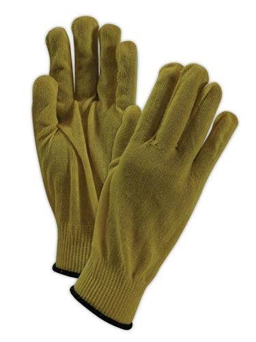 MAGID 1365KV3-L Cut Master 1365KV3 Cut Resistant Seamless Knit Gloves, Made with DuPont Kevlar 500, 6, Yellow , Large (Pack of 12) - size: 9/L
