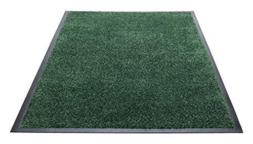 Guardian Platinum Series Indoor Wiper Floor Mat, Rubber with Nylon Carpet, 2'x3', Green - color: Green, size: 2' x 3' (Rectangular)