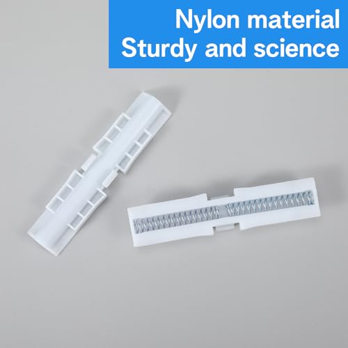 4PCS Bifold Door Slide Guide Hardware, White Abs Bi Fold Closet Door Spring Sliding Track Bi-Fold Doors Hardware Repair Kit for Top Mount Protect Doors Tracks