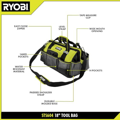 RYOBI 18 in. Medium Tool Bag STS604