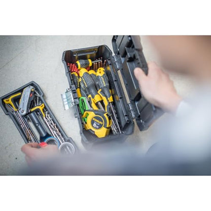 Stanley STST1-75515 Toolbox "Essential" with metal latches, Black/Yellow
