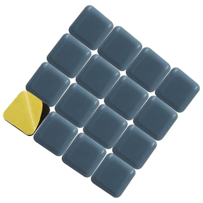 24Pcs 1 x 1 Inch Rectangular Adhesive Sliders,PTFE Chair Glides Floor Protectors Self-Stick Moving Pads,Furniture Pads for Hardwood Floors/Carpet - size: 1 x 1 Inch