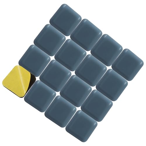 24Pcs 1 x 1 Inch Rectangular Adhesive Sliders,PTFE Chair Glides Floor Protectors Self-Stick Moving Pads,Furniture Pads for Hardwood Floors/Carpet - size: 1 x 1 Inch
