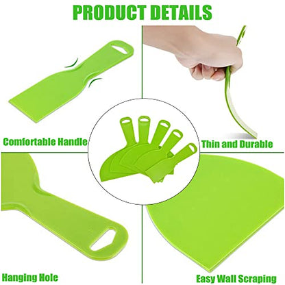 Utoolmart Putty Scraper 6" Plastic Flexible Putty Knives Spreader for Taping Drywall Wall Painting Green 3Pcs - size: 6 inch