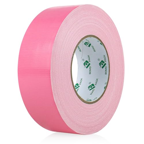 BOMEI PACK Pink Duct Tape, Heavy Duty Strong Waterproof Industrial Color Duct Tape 9.0mil x 1.88inch x 60yds for Packing and Repairing - color: Pink, size: 1Roll (1.88inch x 60yds)