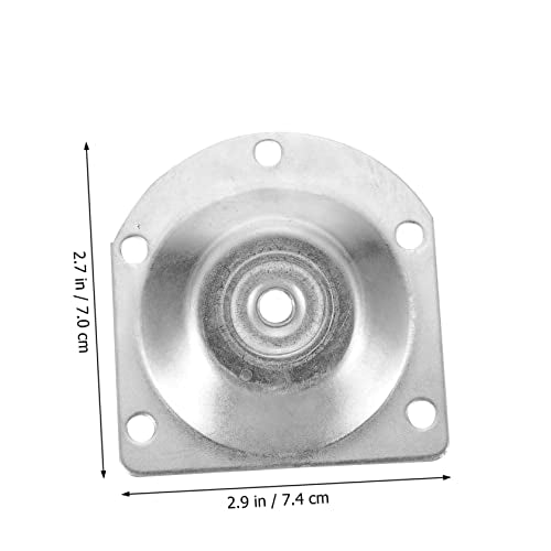 Sofa Leg Mounting Plate Sets 8pcs Furniture Accessories 12 Degree Slanted Plates - color: Silver