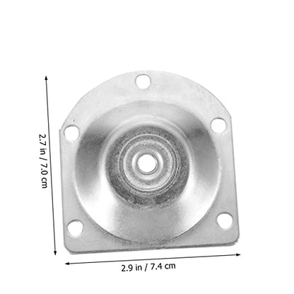 Sofa Leg Mounting Plate Sets 8pcs Furniture Accessories 12 Degree Slanted Plates - color: Silver