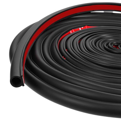 10 Ft Car Door Seal - D Shaped Rubber Weather Stripping Door Seal - Self Adhesive Soundproofing Weatherstripping for Car Window Truck Auto RV