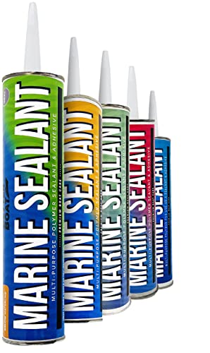 Marine Sealant and Adhesive, Waterproof Marine Grade Caulk, High Temp Water Sealant for Boat, Auto, RV, Without Silicone - 1 Tube, Gray, 10 oz - color: Gray, size: 10 oz