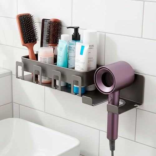 Hair Dryer Holder Wall Mounted - Hair Dryer Organizer - Bathroom Wall Storage - Blow Dryer Holder Wall Mounted - Hair Tool Organizer
