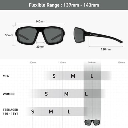 REV Z87+ Powersports Motorcycle Riding Goggles HD High Contrast UV400 Sports Wrap Sunglasses Safety Glasses - color: Phantom Grey