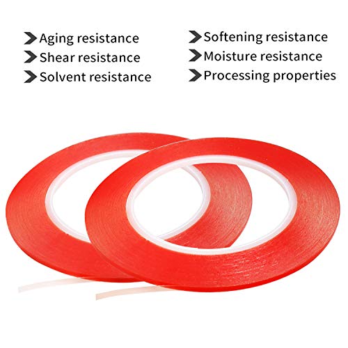 Kaisiking 2mm / 3mm x 25M LCD Touch Screen Repair Tape - Adhesive Tape for Cell Phones, iPad, Tablets, Laptops, Camera - size: 2pcs (2mm+3mm)