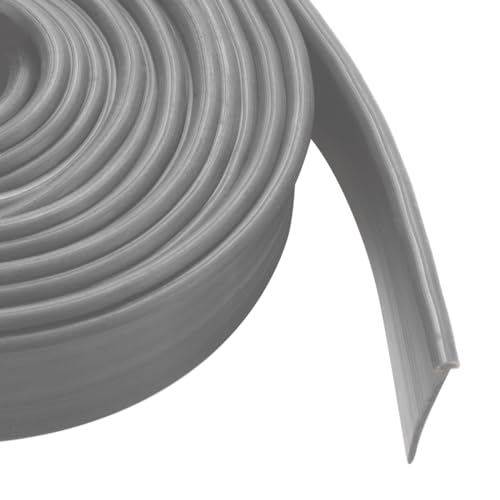 Shower Bottom Waterproof Door Rubber Sweep Trim Black Seal for Home Bathroom, 108 x 13/16 x 5/32 Inch Tee Insert Shape (Grey) - color: Gray