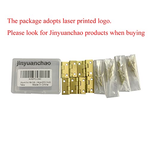 Mini Solid Brass Hinges Cabinet Drawer Butt Hinges for Jewelry Chest Wood Box,1/1.5/2.5Inch,8PCS (1Inch) - size: 1inch