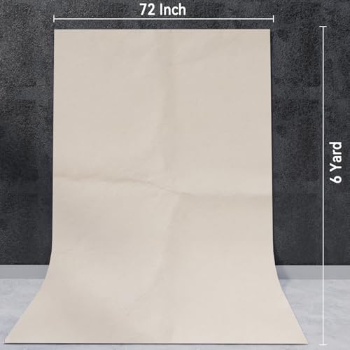 PHOENIX Canvas Fabric by the Yard - 72 Inch x 6 Yard (6ft x 18 ft) - Cotton Duck Natural Material for Crafts Backing, Drop Cloth for Painting - size: 72" x 6 yard