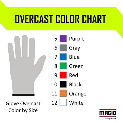 MAGID D-ROC DX Technology ANSI A4 Polyurethane Palm Work Glove, 24 Pairs, Size 8/Medium (DXG42) - color: Black, size: 8/Medium, style: 24 Pair