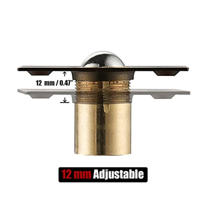JQK Closet Ball Catch Door Hardware, Stainless Steel Catch Adjustable with Strike Plate, Bronze 2 Pack, HBC100-YRB-P2 - color: Yellow Rubbed Bronze, size: 2 Pack