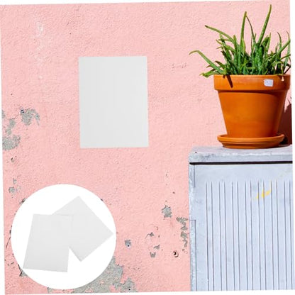 Housoutil 12pcs Wall Panel Repair Stickers Skirting for Mobile Home Exterior Self-Adhesive Patch Siding Patches for Wall Drywall Repair Blemishes Tools Siding Tools Waterproof Vinyl White