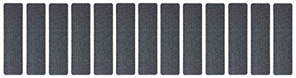 Stair Tread Collection Skid Slip Resistant Carpet Stair Treads Set of 13 (8 in x 30 in), Dark Grey Stair Protector Mat - color: Dark Grey, size: 13 Pcs - 8"x30"