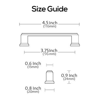 Alzassbg 10 Pack Brushed Gold Cabinet Pulls, 3-3/4 Inch(96mm) Hole Center Cabinet Handles Kitchen Pulls for Cabinets and Drawer AL3071MGP - color: Brushed Gold, size: 3-3/4" Hole Center