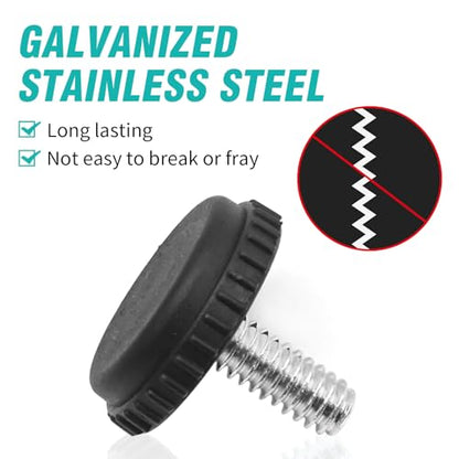 1/4-20 Stainless Steel Adjustable Furniture Feet Screw in Chair Levelers Feet for Furniture Glide Leveling for Table Chair Cabinet Legs (64) - color: 64