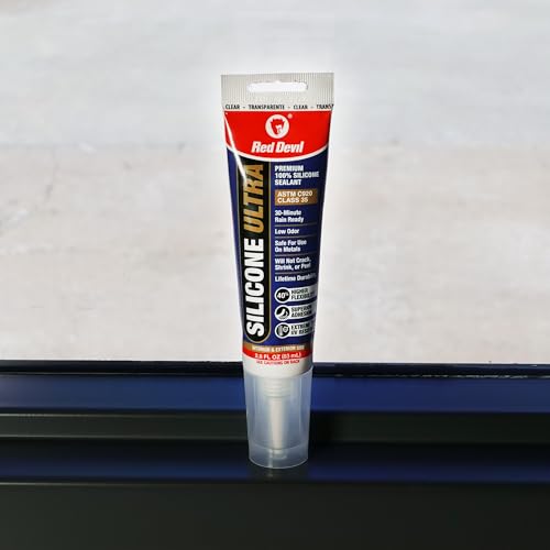 Red Devil 0795 Silicone Ultra 100% RTV Silicone Sealant, 2.8 oz. Tube, Clear, 12 Pack - color: Clear, size: 12 - Pack, style: 2.8 oz.