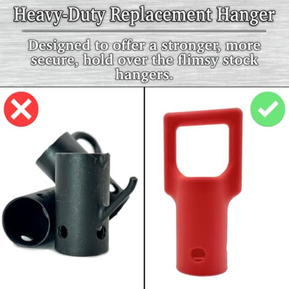 Heavy Duty Trimmer Attachment Hanger 4 Pack – Red – Wall Mount Hooks for Garage & Shed – Fits Ryobi, Toro, Homelite, Troy-Bilt, Badger, Masterforce Weed Eater, String Trimmer, Blower, Edger Tools - color: Red