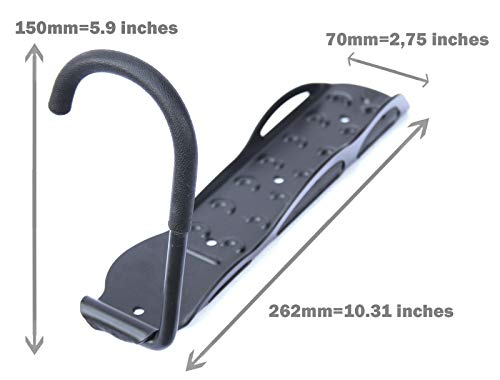 BikeHand Bike Wall Hanger - Heavy Duty Vertical Bicycle Wall Hook Mount Holder Rack for Garage Shed Indoor Storage - Fits MTB & Road Bikes (PACK 2) - size: PACK 2