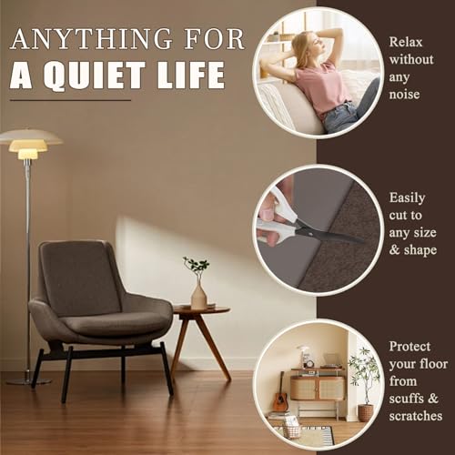 Yelanon Felt Furniture Pads for Hardwood Floors -261 Pcs Premium Floor Protectors for Furniture, Felt Pads for Chair Legs, Brown - size: 261 pcs Brown