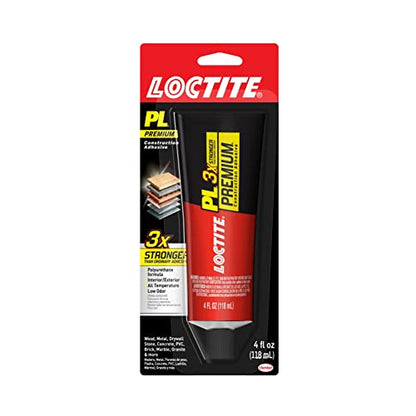 Loctite PL Premium Polyurethane Construction Adhesive, 4 fl oz Squeeze Tube, 1 Pack - size: 6 Pack, style: 4 fl oz