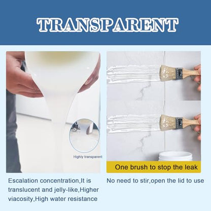 Waterproof Glue,Invisible Agent,Strong Transparent Sealant,for Bathroom, Kitchen, Garden, Roofs, Walls (0.3, Kilograms)