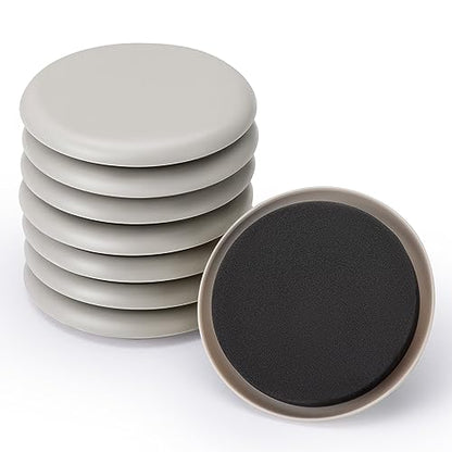 CO-Z Furniture Sliders - 8 Pack, 3 1/2" Reusable Furniture Sliders for Carpet, Heavy-Duty Furniture Gliders Movers for Hardwood Floors, Plastic Moving Pads for Heavy Furniture, Floor Protectors - size: 3 1/2" Round-8 Pack, Plastic