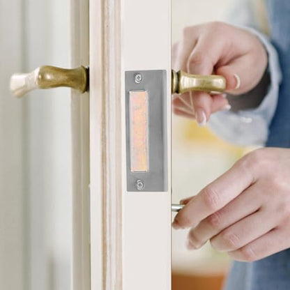 Tofficu Deadbolt Strike Plates 2-Pack 4.33X1.73In Metal Door Reinforcement Kit Door Lock Accessories Easy Installation for Residential Commercial Use