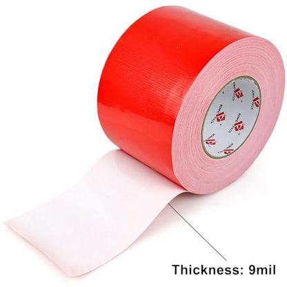 BOMEI PACK 4" Red Duct Tape Wide Roll,4 Inch x 60 Yards,Industrial Grade Duct Tape,Heavy Duty,Waterproof and UV Resistant,Residue Free for Repairing,Home and Craft - color: Red