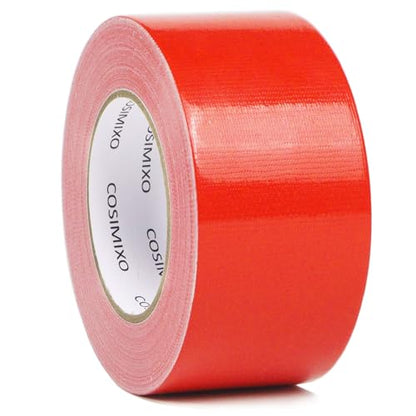 COSIMIXO 1-Pack Red Heavy Duty Duct Tape, 2 inches x 55 Yards, Strong, Flexible, No Residue, All-Weather and Tear by Hand - Bulk Value for Repairs, Industrial, Professional Use - color: RED, size: 2INCH X 55YDS