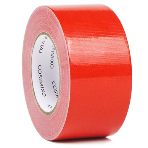 COSIMIXO 1-Pack Red Heavy Duty Duct Tape, 2 inches x 55 Yards, Strong, Flexible, No Residue, All-Weather and Tear by Hand - Bulk Value for Repairs, Industrial, Professional Use - color: RED, size: 2INCH X 55YDS