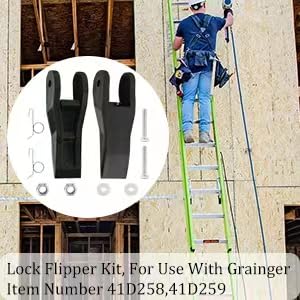 29-1 Lock Flipper Kit for Wer-ner Ladder, Extension Ladder Lock Flipper Compatible with Wer-ner/Louisville/Keller Aluminum & Fiberglass Ladders Rung Locks, Extension Ladders Parts - size: 29-1 Lock Flipper Kit