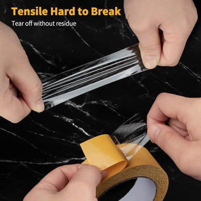 Ultra-Thin Clear Double Sided Tape 0.6Inch X 66Feet Two Sides Sticky Tape with Strong Double Stick Adhesive Tape For Rug Fixed,Fixed Balloon,Woodworker, Fashion Clothing, Wall Decor, Cat Training, - size: 0.6Inch x 66Feet