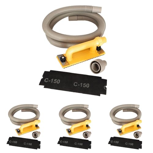 Hyde Tools 09165 Dust-Free Drywall Vacuum Hand Sander with 6-Foot Hose,(Pack of 4) - size: 6' (Pack of 4)