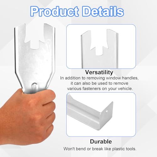 76951 Window Handle Removal Tool with 20pcs 76980 Retainer Clips, Window Handle Crank Removal Tool Metal Mechanic Automotive Repair Kit for Most Car Door Panel