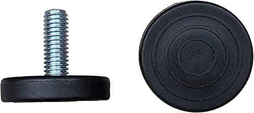 SINGTAN 1.5" Base Furniture Levelers Without T-Nut,Pack of 4 | Furniture Feet | Heavy Duty Adjusting Foot | 1" Adjustable Furniture Legs,Table Levelers,Chair Levelers (3/8" Bolt without Nut,Pack of 4)