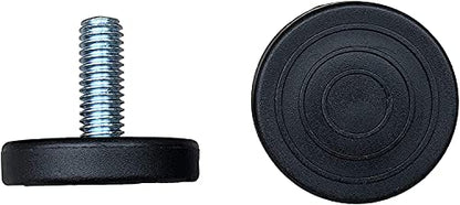 SINGTAN 1.5" Base Furniture Levelers Without T-Nut,Pack of 4 | Furniture Feet | Heavy Duty Adjusting Foot | 1" Adjustable Furniture Legs,Table Levelers,Chair Levelers (3/8" Bolt without Nut,Pack of 4)