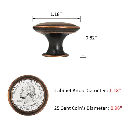 8 Pack Dresser Knobs,Kitchen Cabinet Knobs,Antique Brass Drawer Knobs,as The Replacement Knobs for Dresser,Desk,Kitchen Cupboard,Bathroom Cabinet,Vanity,Bifold Closet Door (Bronze-8 Pack)