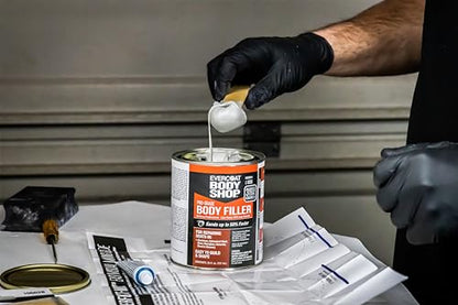 Evercoat Body Shop 105002 Pro-Grade Body Filler, Fast Drying and Lightweight Multipurpose for Dents in Aluminum, Fiberglass & More, Easy Mix Hardener Included 13 Fl Oz. - size: 13 Fl Oz., style: Body Filler