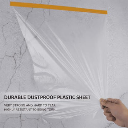 Masking Film & Drape, Paint Protection Film for Automotive Paint, Furniture Protective Film & Dust Film for Furniture Dustproof (472.44" L × 110.24" W(1200cmL × 280cmW)) - size: 472.44"L × 110.24"W(1200cmL × 280cmW)