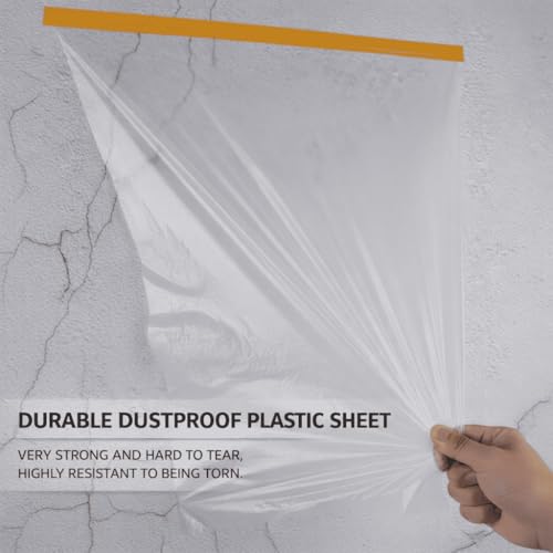 Masking Film & Drape, Paint Protection Film for Automotive Paint, Furniture Protective Film & Dust Film for Furniture Dustproof (472.44" L × 94.49" W(1200cmL × 240cmW)) - size: 472.44"L × 94.49"W(1200cmL × 240cmW)