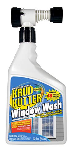Krud Kutter Window Wash Cleaner, 32 oz, Streak Free Glass Cleaner for Windows, Mirrors and Glass Surfaces, Removes Dirt, Dust and Grime, Indoor and Outdoor Use - size: 32 Ounce (Pack of 1)